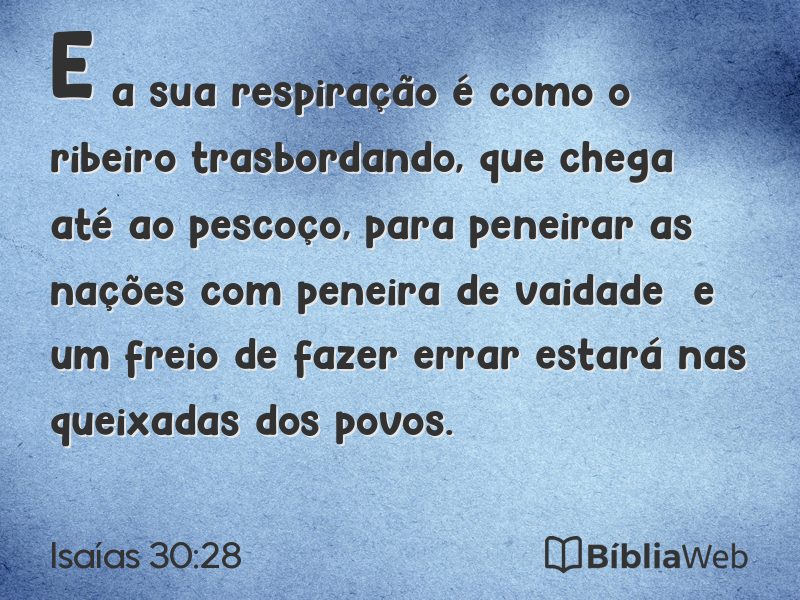 Isaías 30:28 em imagem para compartilhar