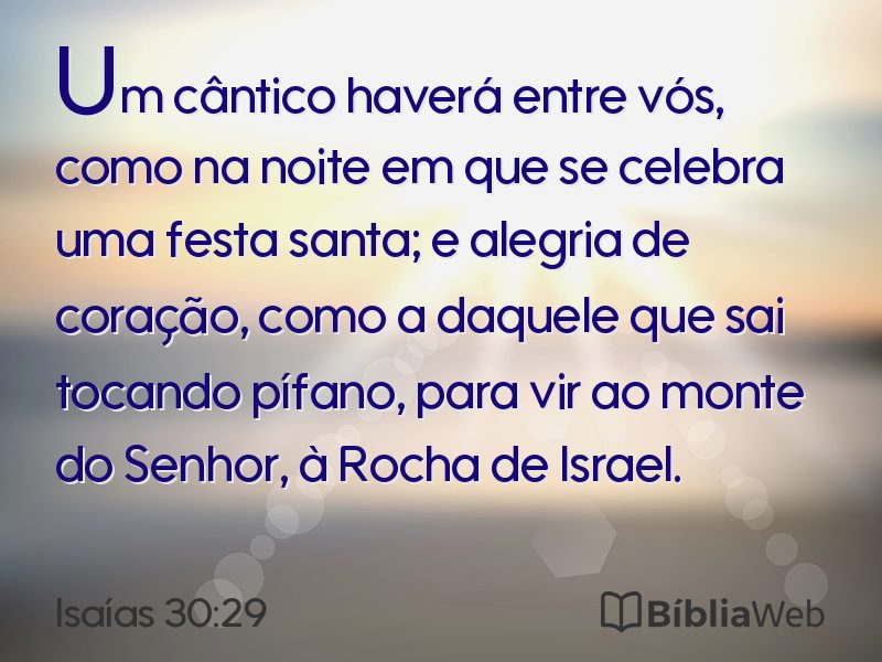 Isaías 30:29 em imagem para compartilhar