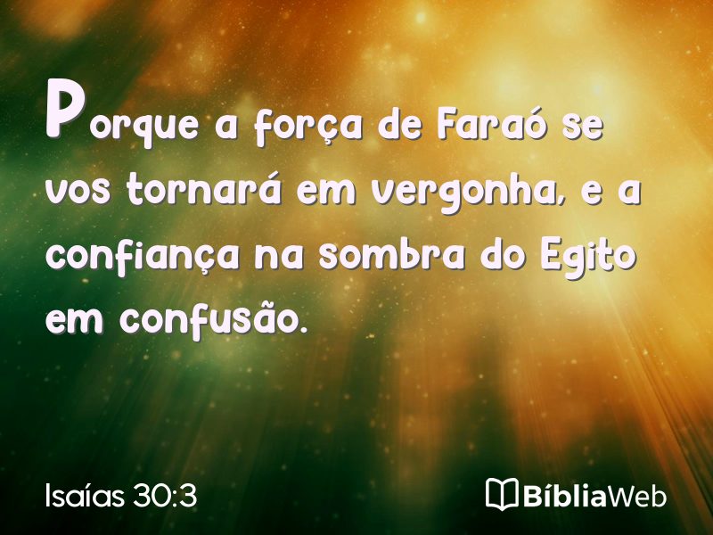 Isaías 30:3 em imagem para compartilhar
