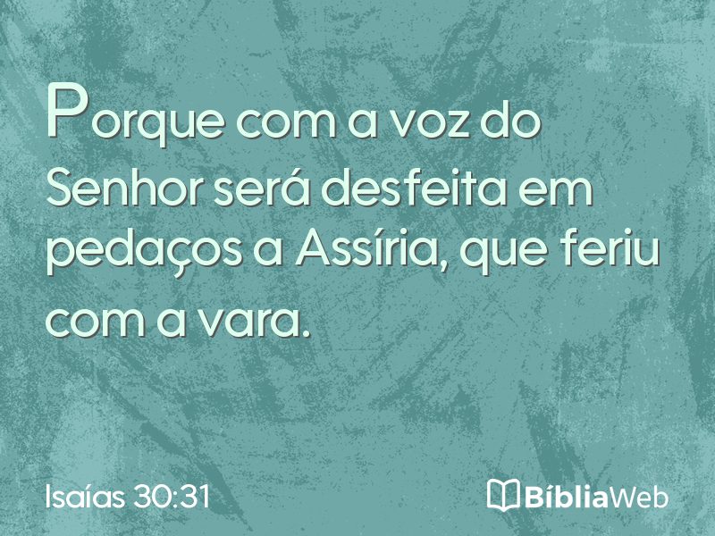 Isaías 30:31 em imagem para compartilhar