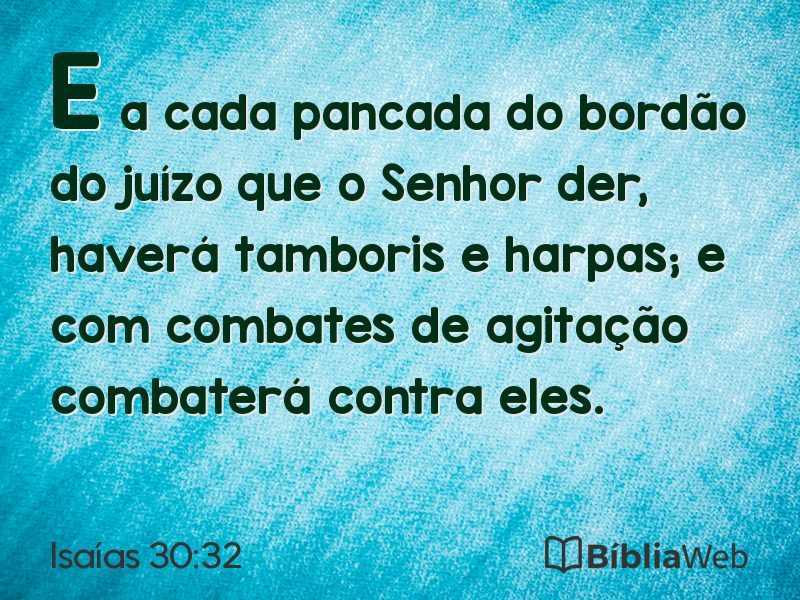 Isaías 30:32 em imagem para compartilhar