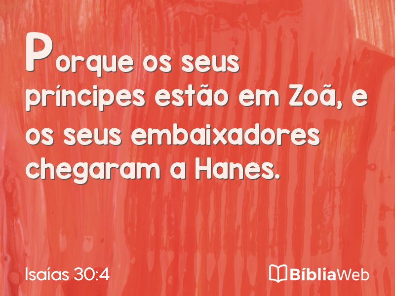 Isaías 30:4 em imagem para compartilhar