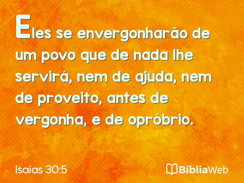 Isaías 30:5 em imagem para compartilhar