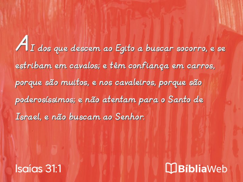 Isaías 31:1 em imagem para compartilhar
