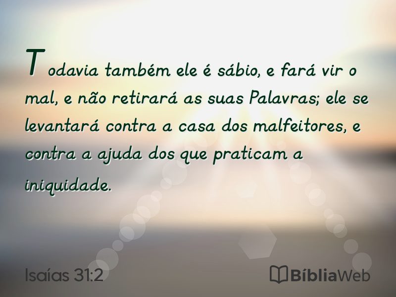 Isaías 31:2 em imagem para compartilhar