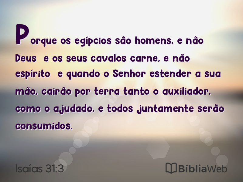 Isaías 31:3 em imagem para compartilhar