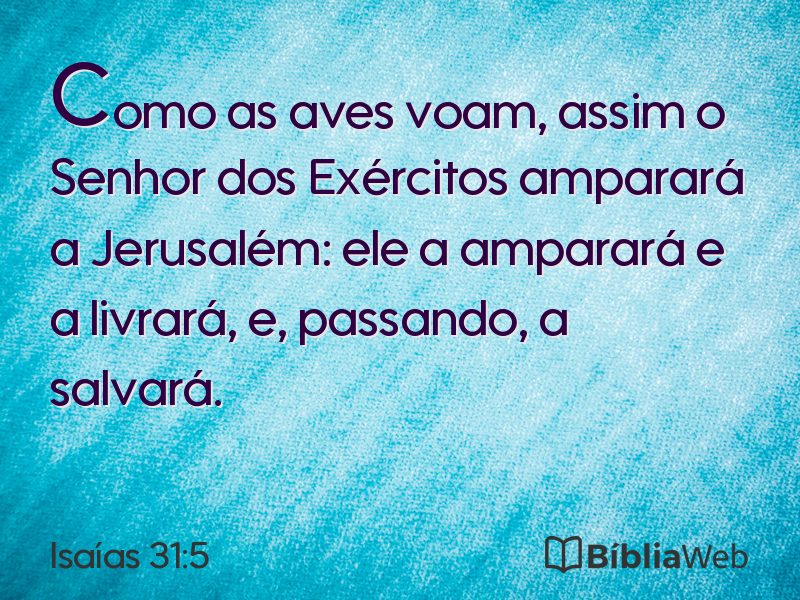 Isaías 31:5 em imagem para compartilhar