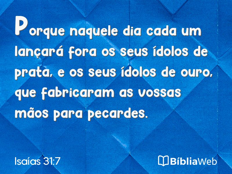 Isaías 31:7 em imagem para compartilhar