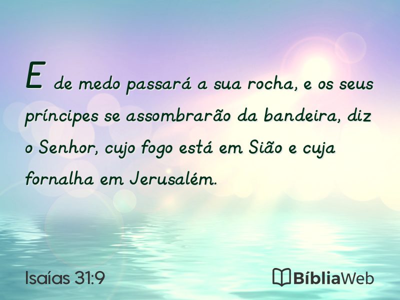 Isaías 31:9 em imagem para compartilhar