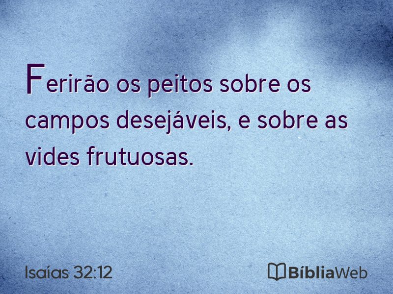 Isaías 32:12 em imagem para compartilhar