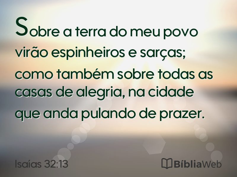 Isaías 32:13 em imagem para compartilhar