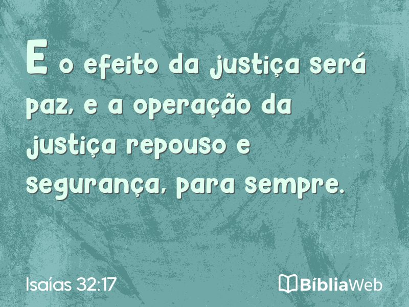 Isaías 32:17 em imagem para compartilhar
