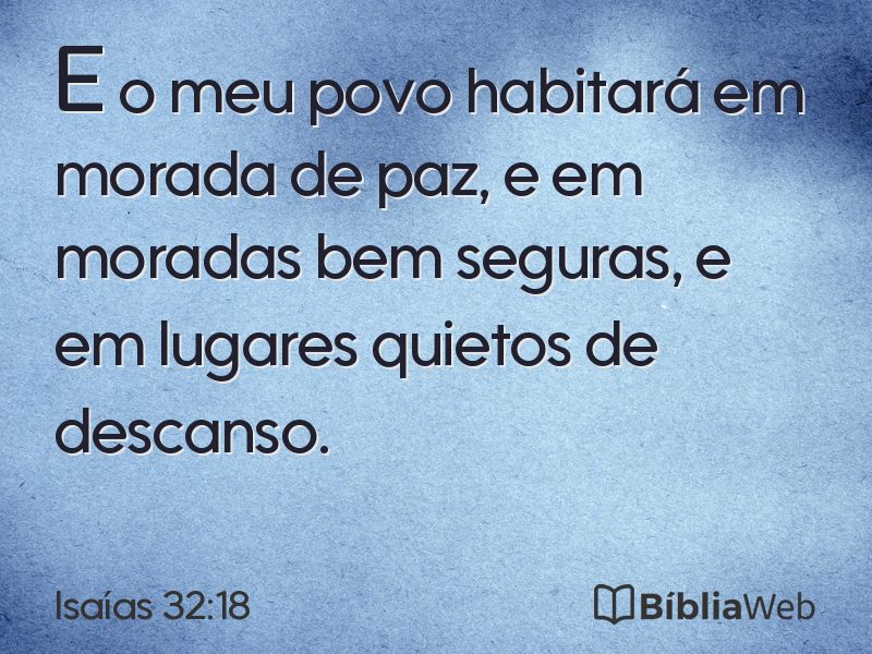 Isaías 32:18 em imagem para compartilhar