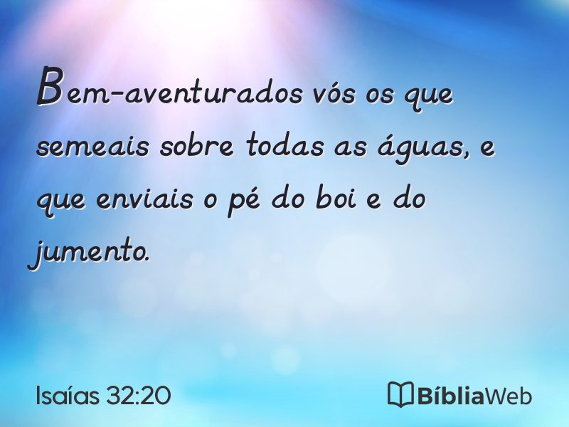 Isaías 32:20 em imagem para compartilhar
