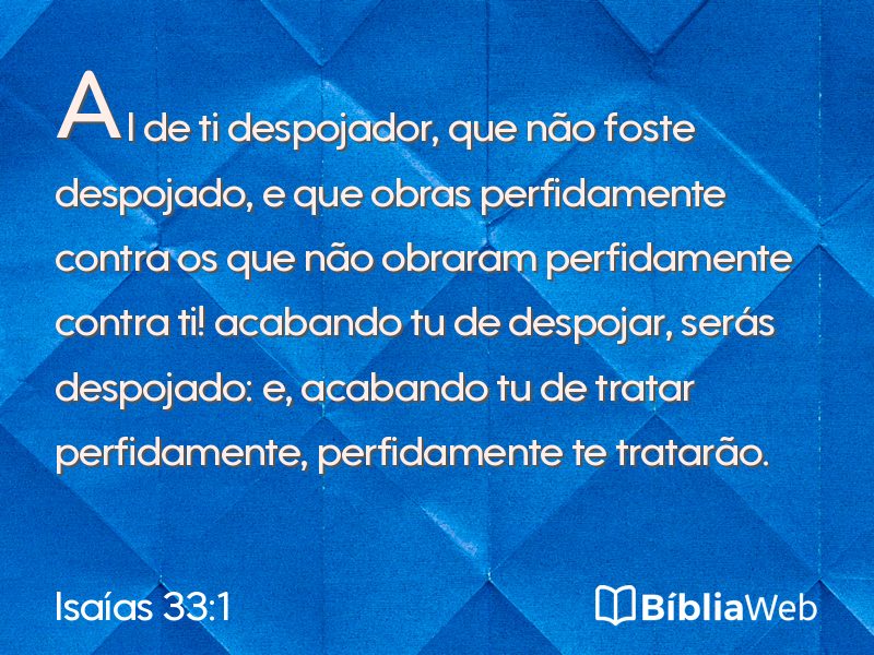Isaías 33:1 em imagem para compartilhar