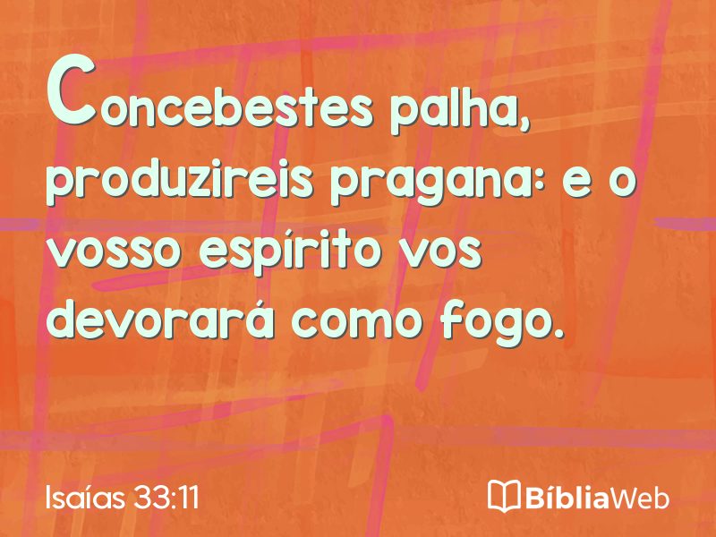 Isaías 33:11 em imagem para compartilhar