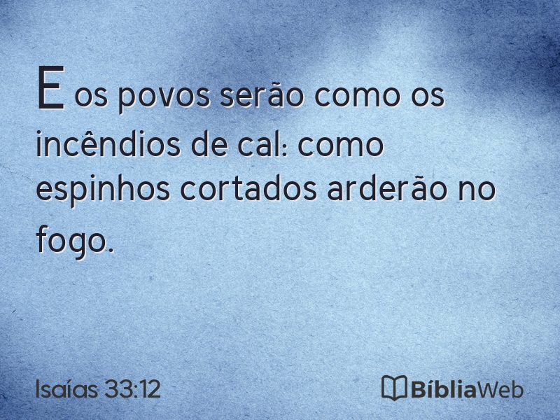 Isaías 33:12 em imagem para compartilhar