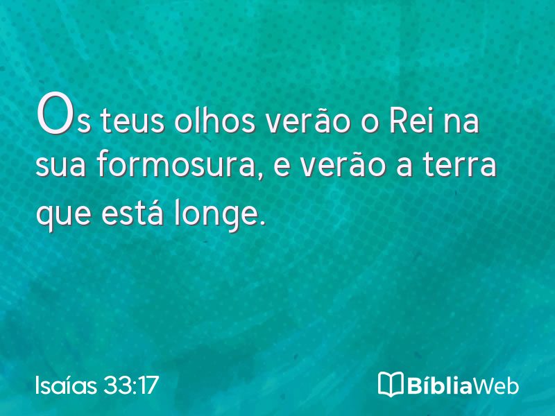 Isaías 33:17 em imagem para compartilhar