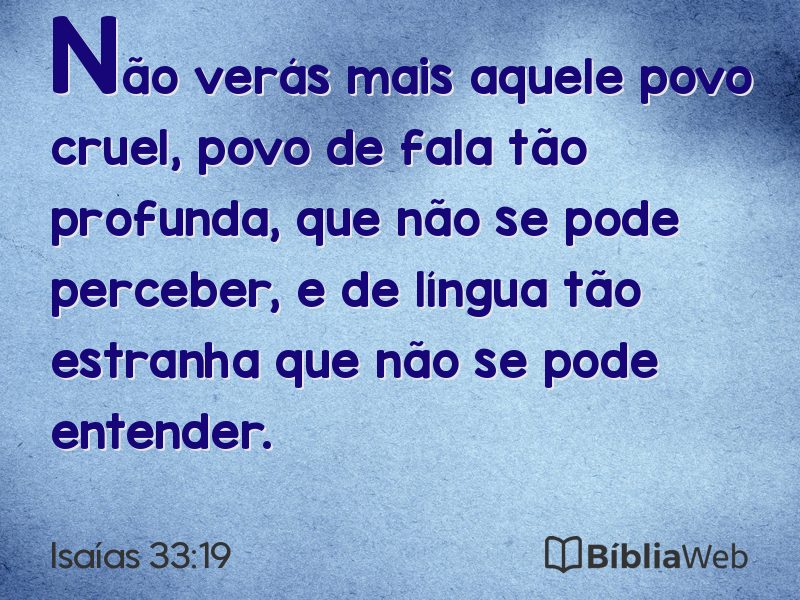 Isaías 33:19 em imagem para compartilhar