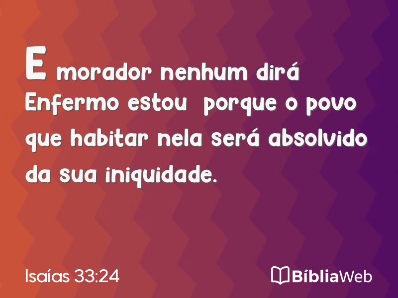 Isaías 33:24 em imagem para compartilhar