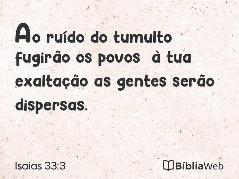 Isaías 33:3 em imagem para compartilhar