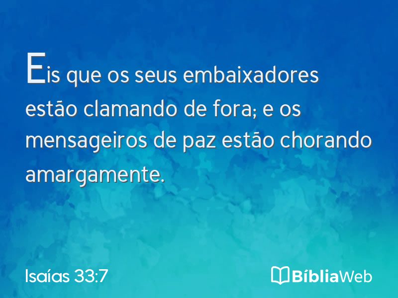 Isaías 33:7 em imagem para compartilhar