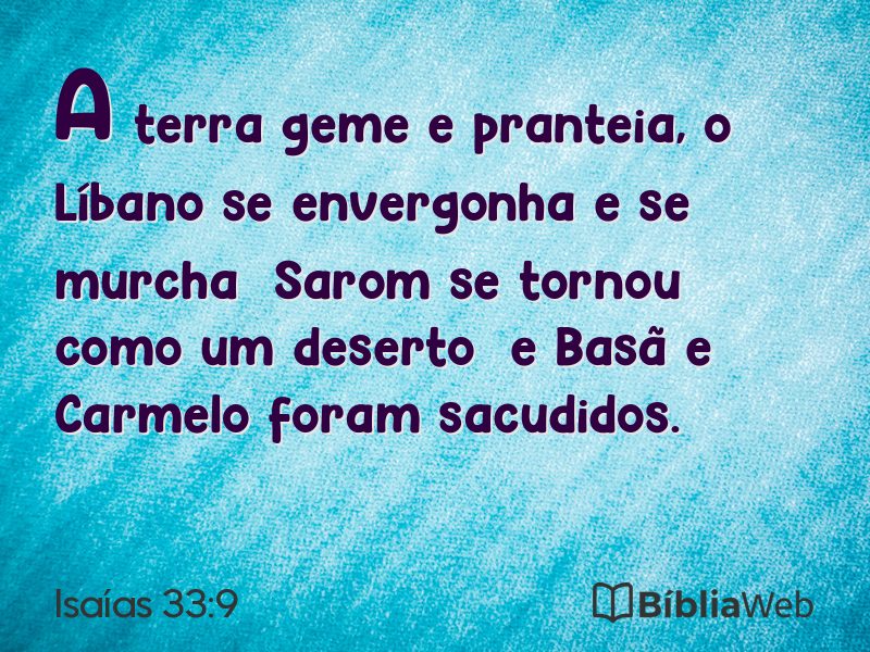Isaías 33:9 em imagem para compartilhar