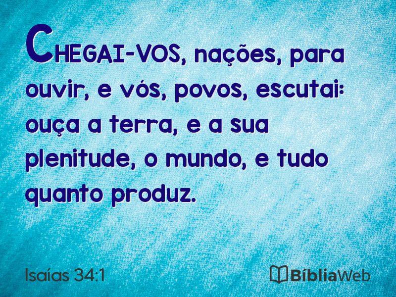 Isaías 34:1 em imagem para compartilhar