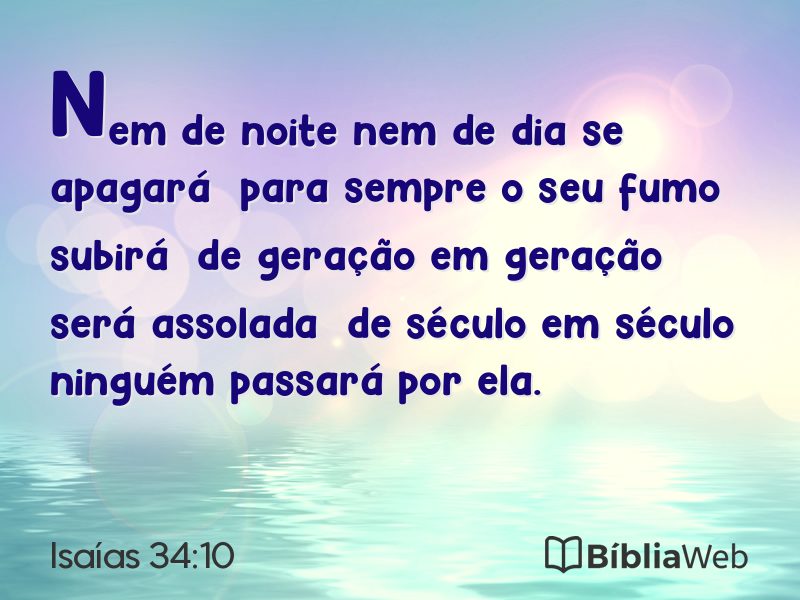 Isaías 34:10 em imagem para compartilhar