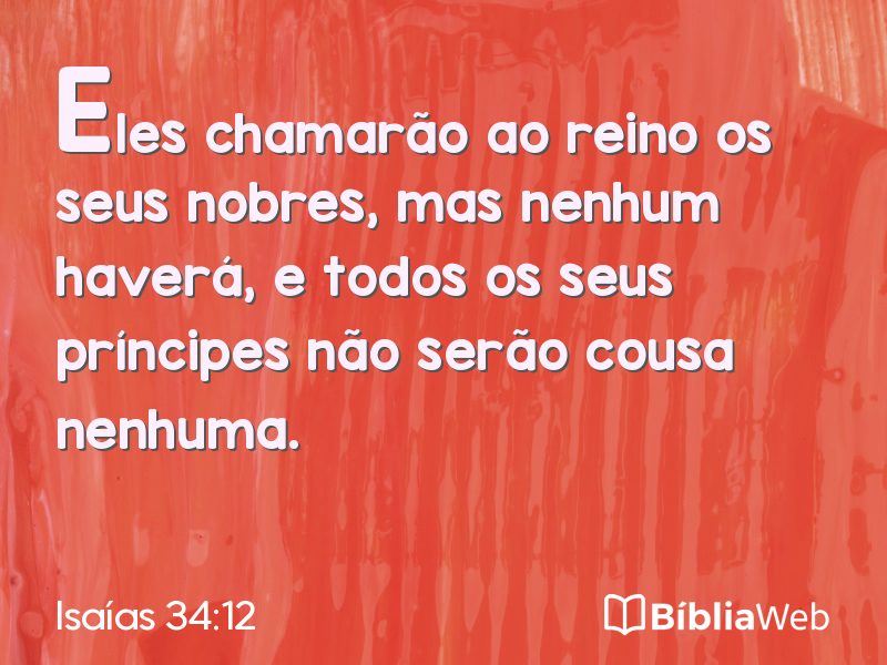 Isaías 34:12 em imagem para compartilhar