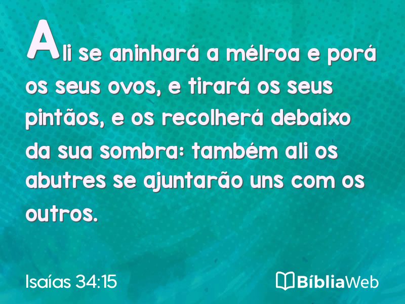 Isaías 34:15 em imagem para compartilhar
