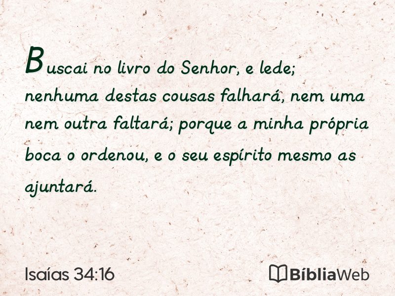 Isaías 34:16 em imagem para compartilhar