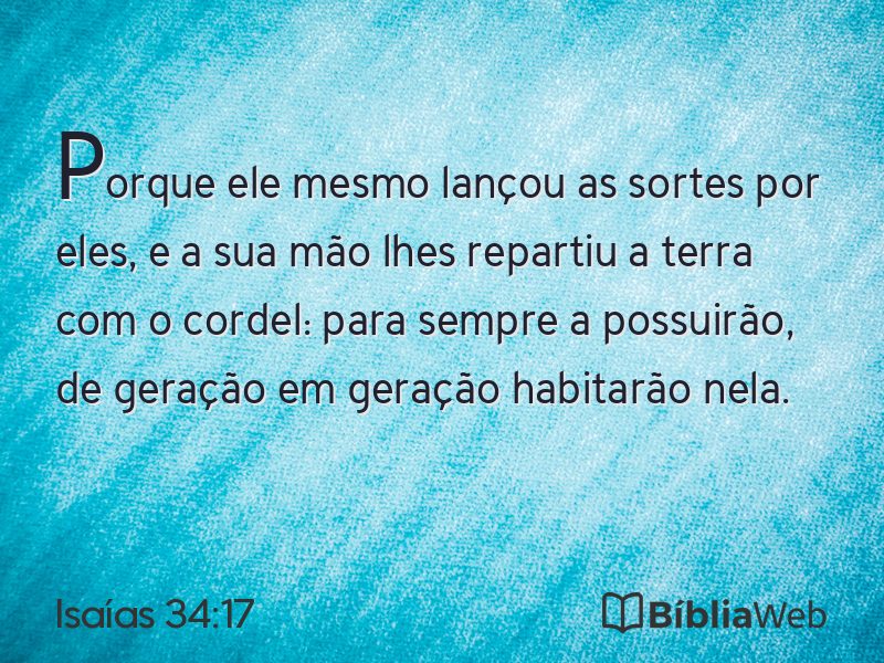 Isaías 34:17 em imagem para compartilhar