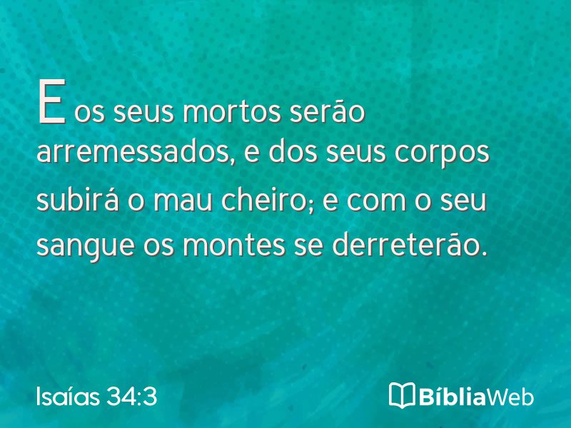 Isaías 34:3 em imagem para compartilhar