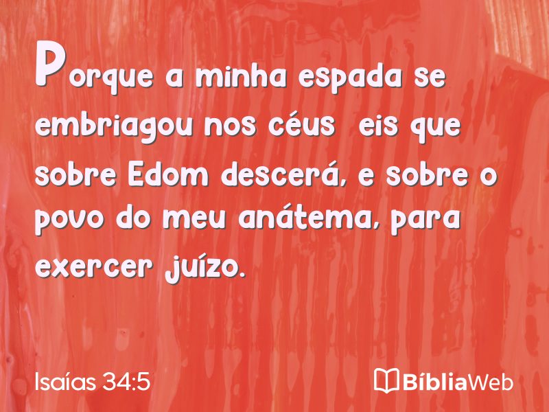Isaías 34:5 em imagem para compartilhar