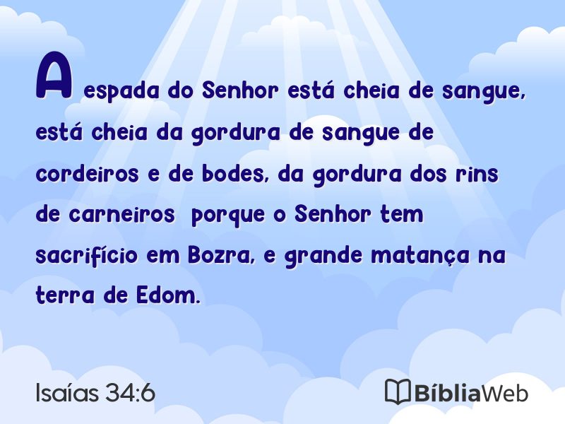 Isaías 34:6 em imagem para compartilhar