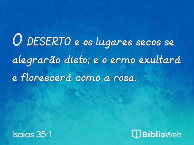Isaías 35:1 em imagem para compartilhar