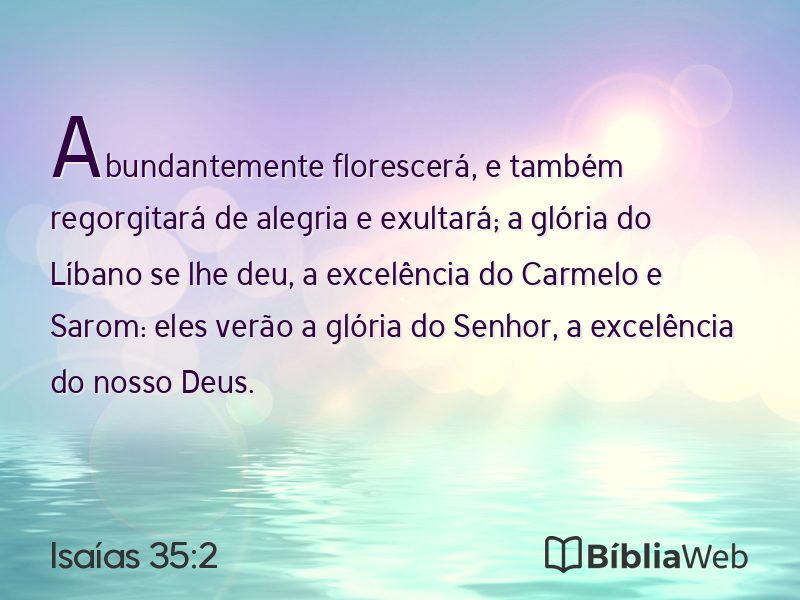 Isaías 35:2 em imagem para compartilhar
