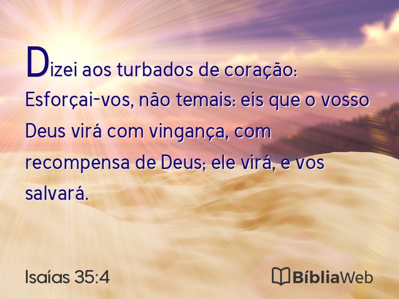 Isaías 35:4 em imagem para compartilhar