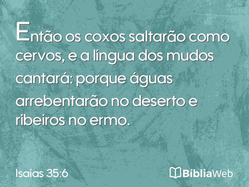 Isaías 35:6 em imagem para compartilhar
