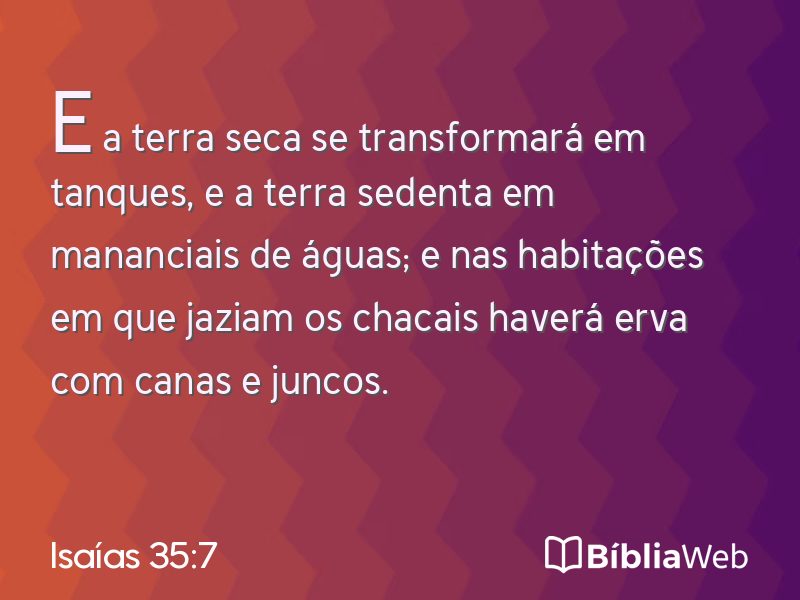 Isaías 35:7 em imagem para compartilhar