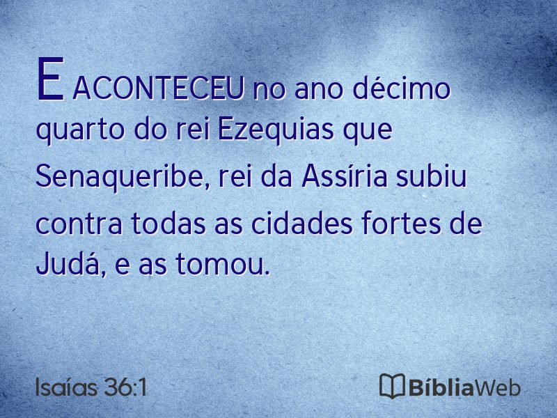 Isaías 36:1 em imagem para compartilhar