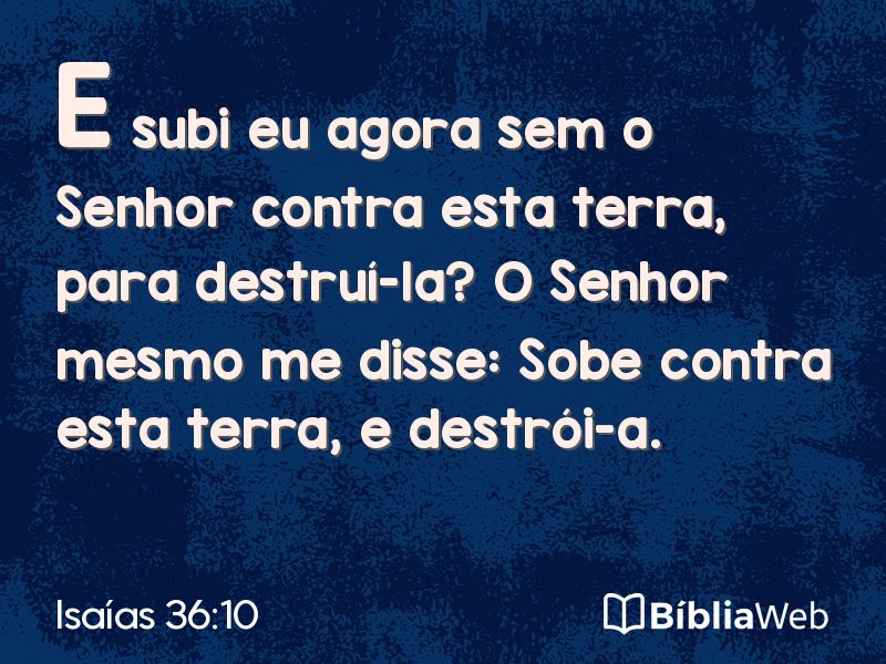 Isaías 36:10 em imagem para compartilhar