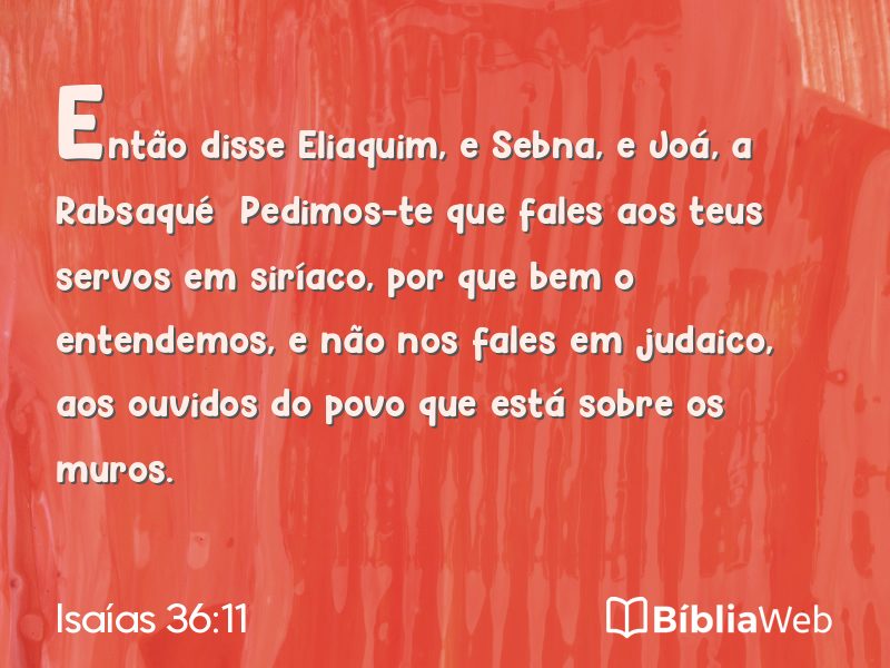 Isaías 36:11 em imagem para compartilhar