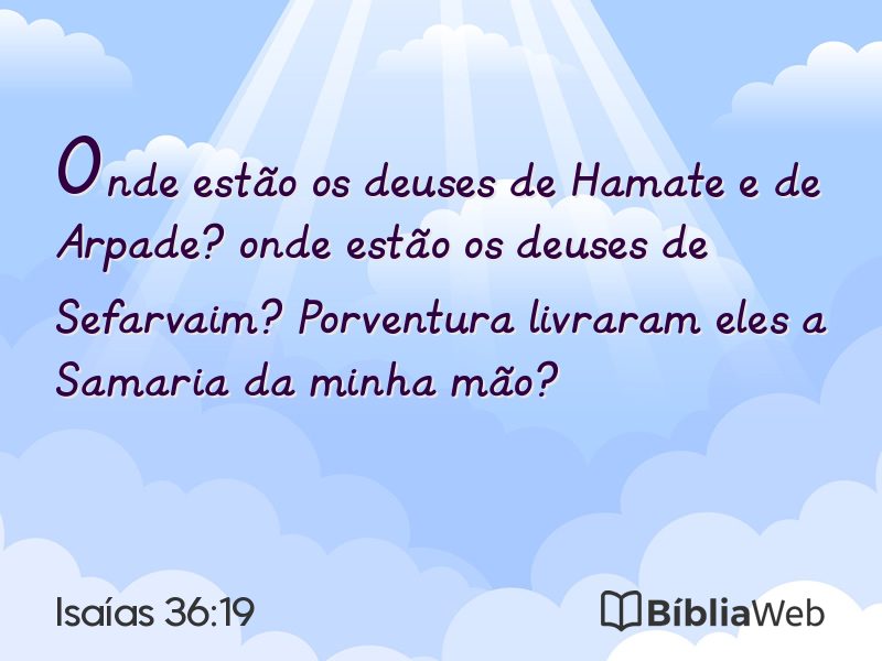 Isaías 36:19 em imagem para compartilhar