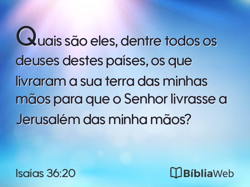 Isaías 36:20 em imagem para compartilhar