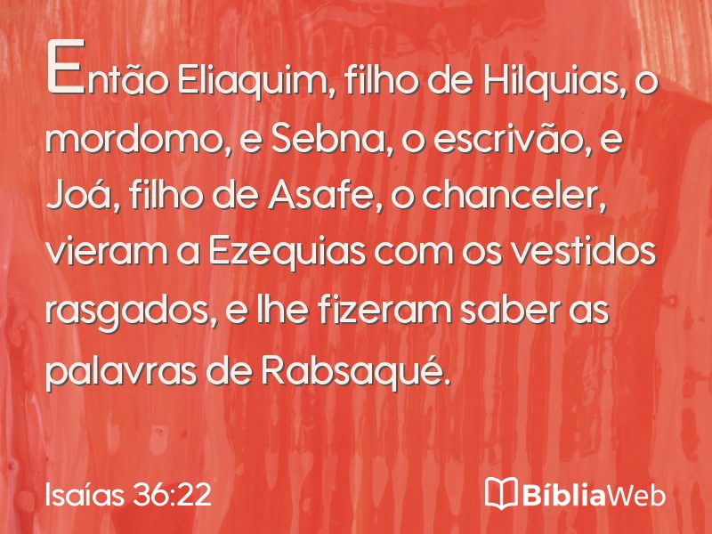 Isaías 36:22 em imagem para compartilhar