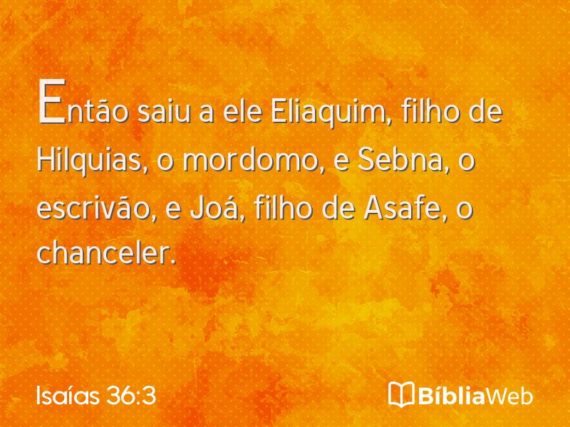 Isaías 36:3 em imagem para compartilhar