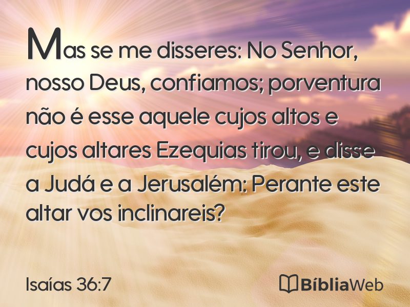 Isaías 36:7 em imagem para compartilhar