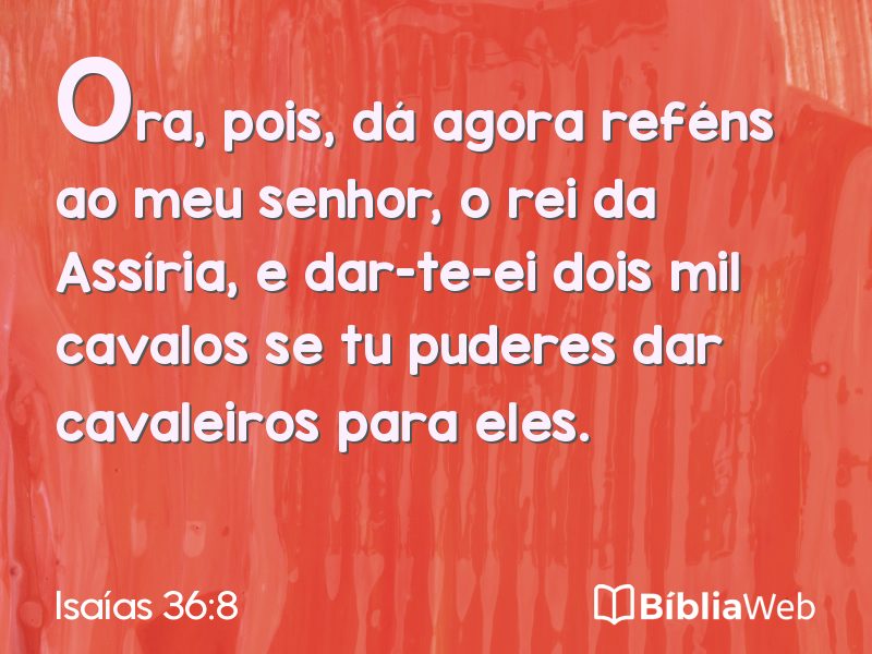 Isaías 36:8 em imagem para compartilhar